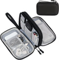 FYY Electronic Organizer, Travel Cable Organizer Bag Pouch Electronic Accessories Carry Case Portable Waterproof Double Layers All-in-One Storage Bag for Cable, Cord, Charger, Phone, Earphone Coffee