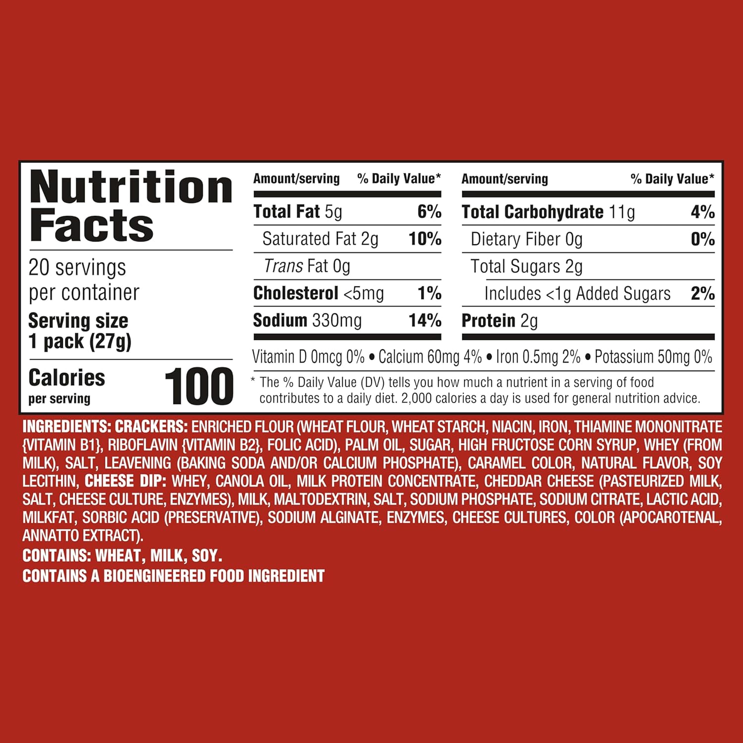Handi-Snacks RITZ Crackers 'N Cheesy Dip Snack Packs, School Snacks, 20 Snack Packs