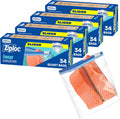 Ziploc Quart Food Storage Freezer Slider Bags, Power Shield Technology for More Durability, 34 count, 4 Pack, 136 Total (Packaging May Vary)