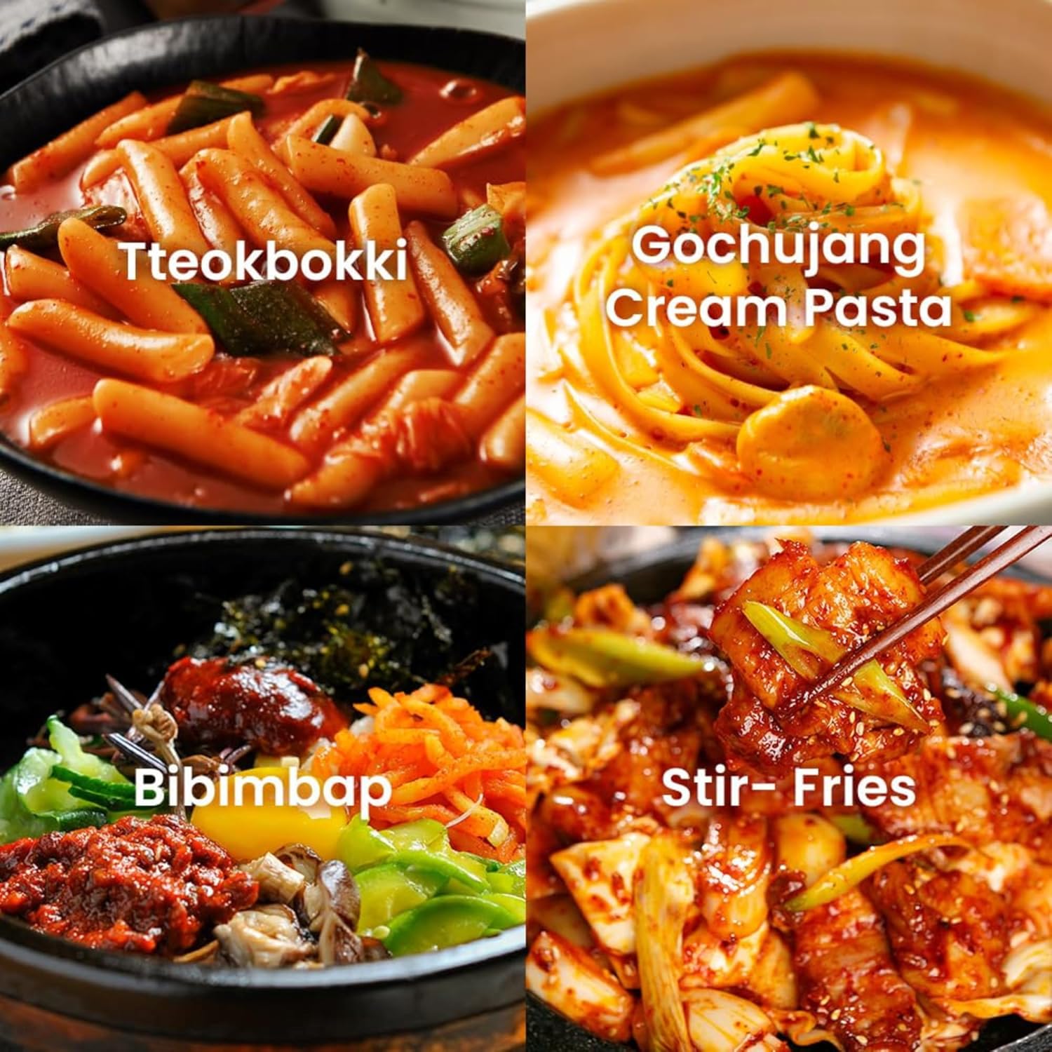 Gochujang – Korean Red Chili Paste [ Medium | 1.1 lb (500g) ] – 0 Fat/ 0 Cholesterol / (40 Calories/Serving) | Spicy & Sweet Savory Fermented Sauce | Great for Bibimbap, Marinades, Stews & BBQ - O’food