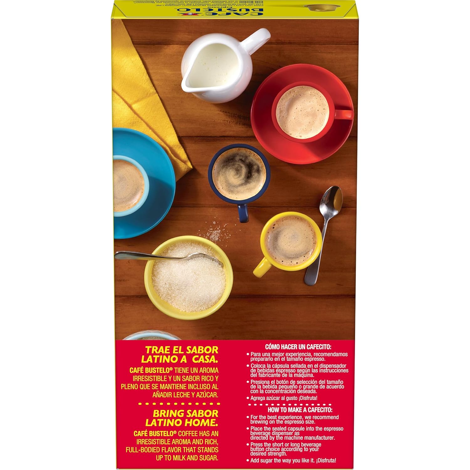 Café Bustelo Aluminum Espresso Capsules, Dark Roast Coffee, Nespresso Original Line Compatible, Intensity 11, 40 Count