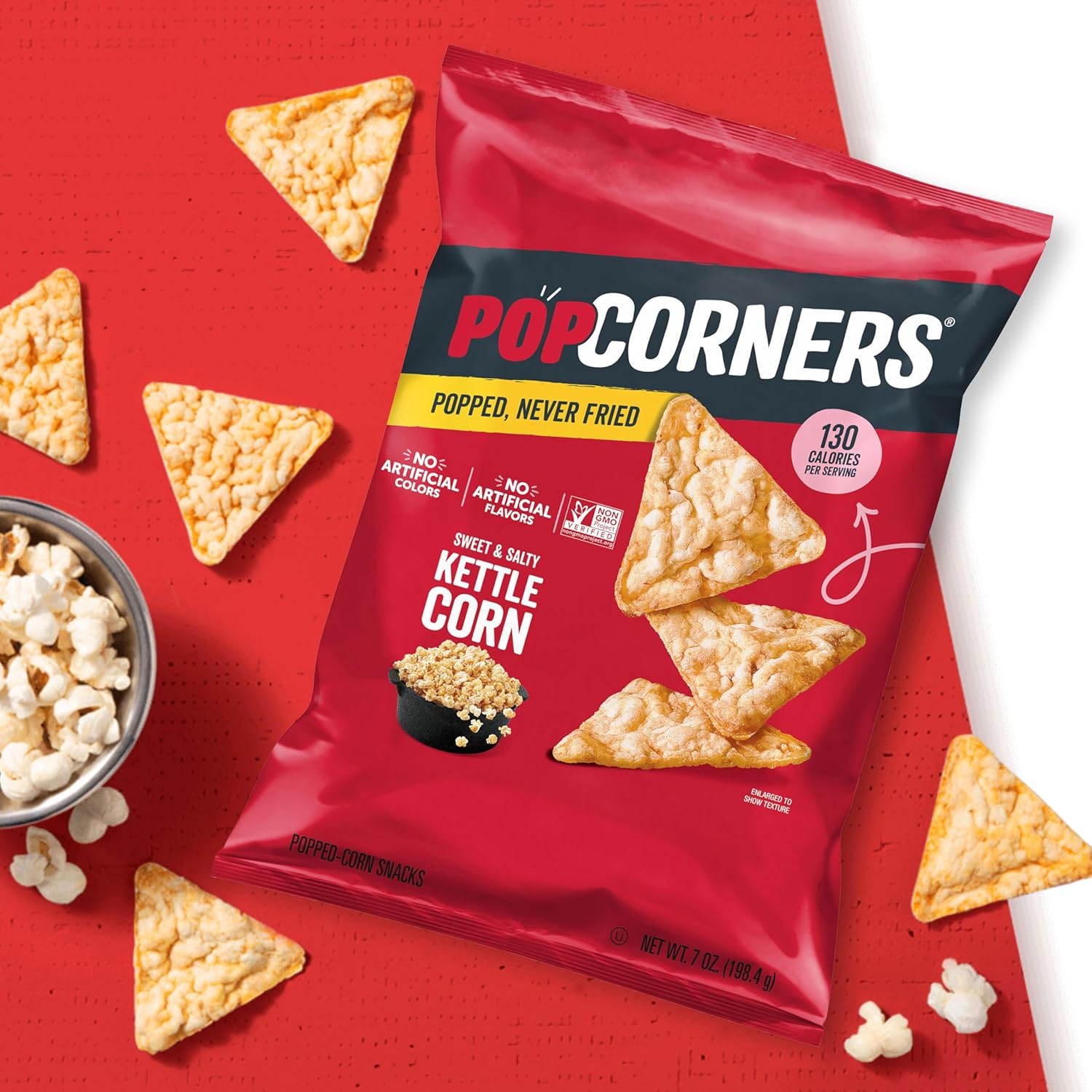 PopCorners Popped Corn Snacks, Kettle Corn, 1 Ounce (Pack of 20) (Packaging May Vary)