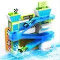 Tub Works® Splash Wheels™ Bathtime Raceway Car Ramp Toddler Bath Toy | Race Car Track with 2 Water-Activated Light-Up Racers | Light Up Bath Toys Flash & Change Colors | Engaging Bathtub Toys for Kids