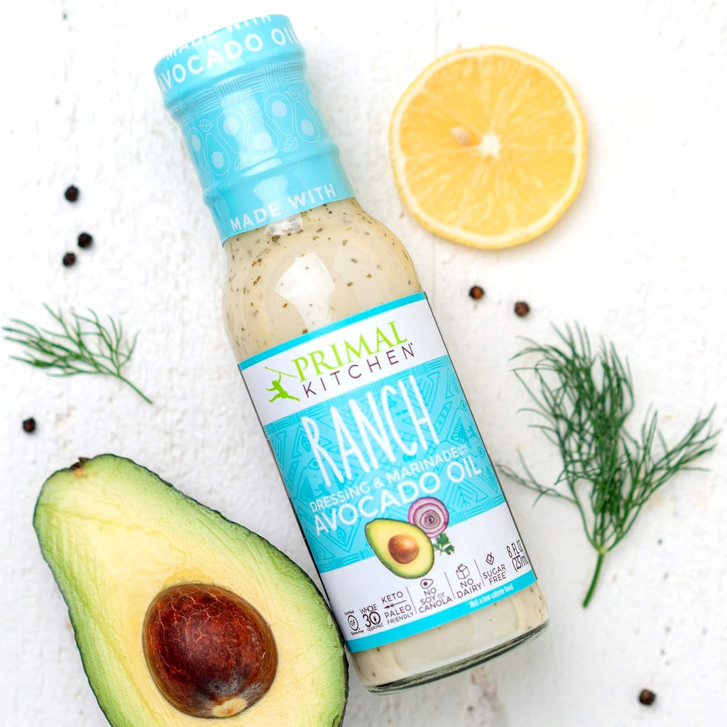 Primal Kitchen Ranch Dressing, Caesar Dressing, and Green Goddess Dressing & Marinade, Made with Avocado Oil, 8 Fluid Ounces, Variety Pack of 3