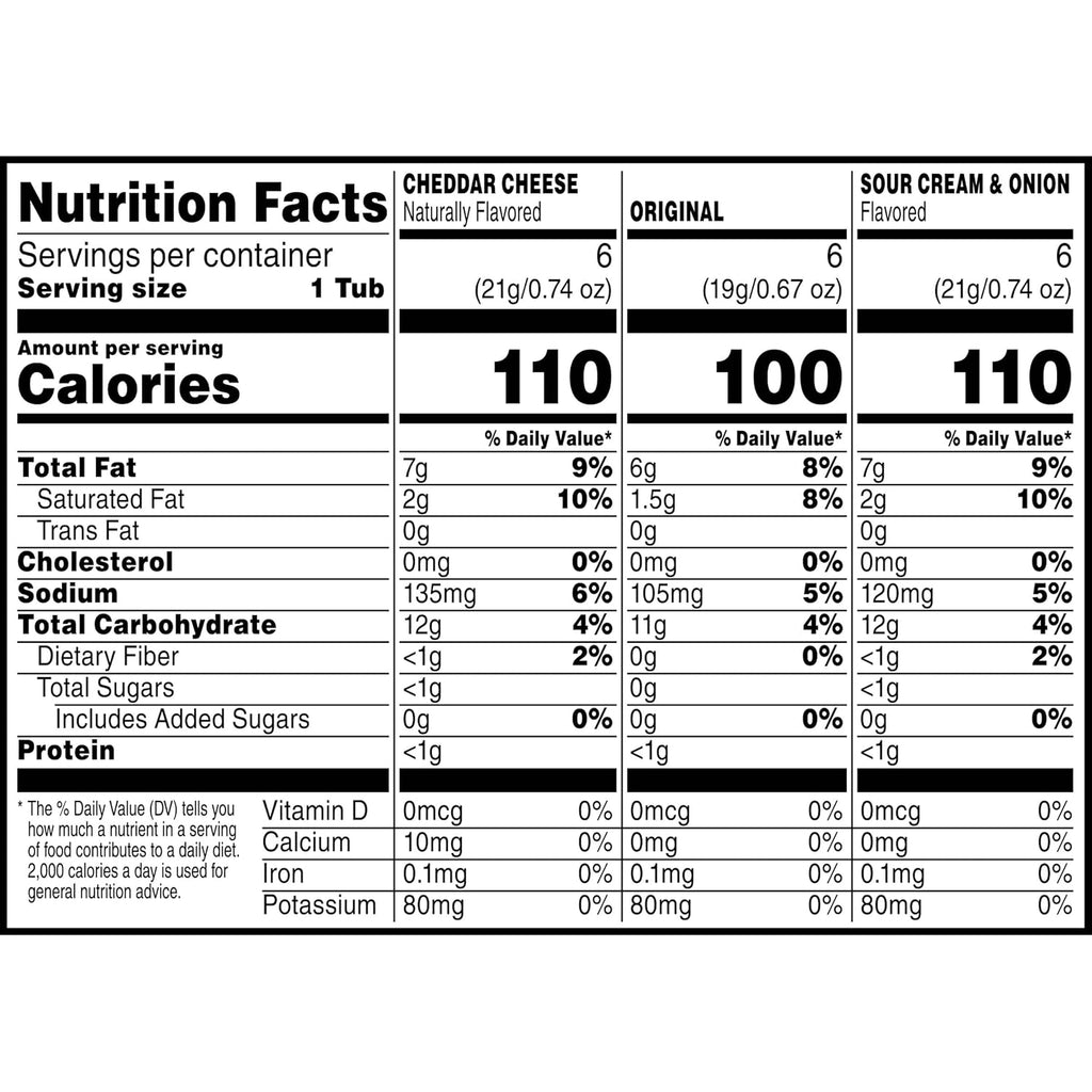 Pringles Potato Crisps Chips, Lunch Snacks, Snack Cups, Variety Pack, 12.9oz Box (18 Cups)