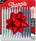Sharpie S-Gel, Gel Pens, Medium Point (0.7mm), Assorted Fashion Barrels, Black Ink, 12 Count - Office, Teacher, School Supplies