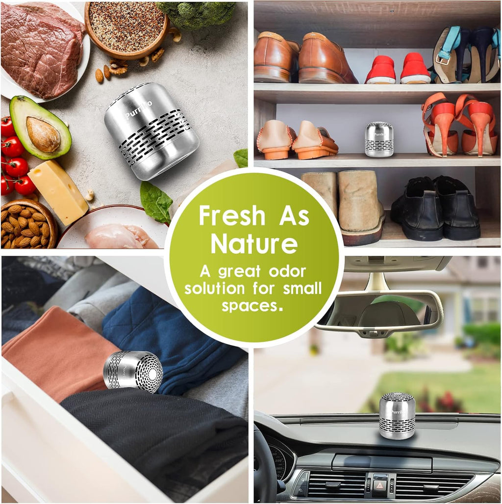 Purriko Refrigerator Deodorizer,Lasts up to 10 Years,Refrigerator Odor Eliminator,Fridge Deodorizer,More Effective Than Baking Soda Bamboo Air Purifying Bags