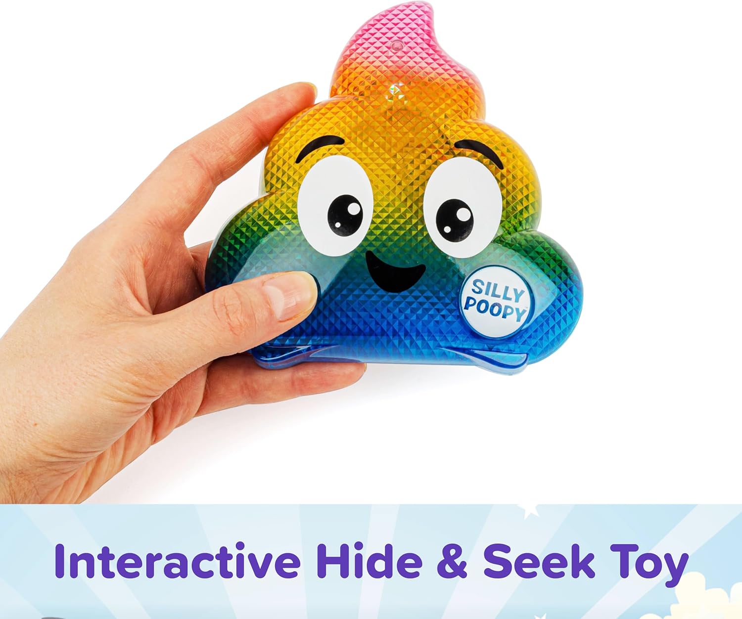 Silly Poopy's Hide & Seek by Relatable, The Talking, Singing, Rainbow Hide & Seek Toy, Fun Learning Toys for Toddlers, Interactive Toddler Toys, Perfect Stocking Stuffers or Funny Gift for Toddlers