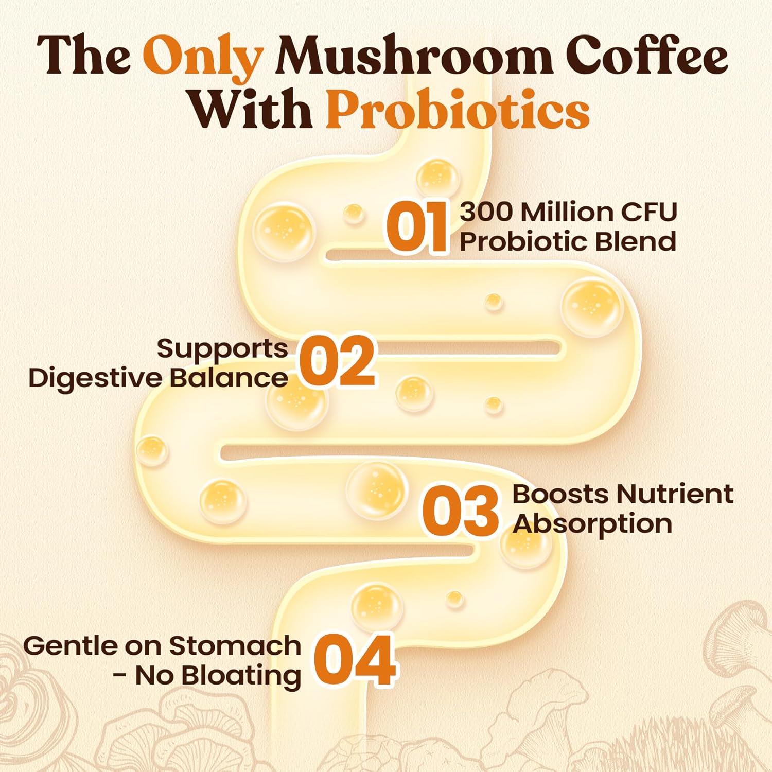 Venture Pal 48000mg Mushroom Coffee with 12 Adaptogenic Mushrooms, Lion's Mane, Cordyceps, Turkey tail, Reishi, Ashwagandha & Probiotics, Instant Coffee for Focus, Digestion & Immunity, 40 Servings