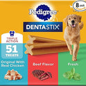 Pedigree Dentastix Large Dog Treats, Original, Beef & Fresh, 2.73 lb. Variety Pack (51 Treats Total)