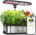 LETPOT LPH-SE Hydroponics Growing System, 12 Pods Smart Herb Garden Kit Indoor, Indoor Garden, APP & WiFi Controlled, with 24W Growing LED, 5.5L Water Tank, Pump System, Automatic Timer