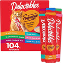 Delectables Squeeze Up Variety Pack, Creamy Squeezable Puree, Lickable Wet Cat Treats, Grain Free, No Added Fillers, No by-Products, No Added Preservatives, 0.5 Ounces Tube, 104 Tubes Total