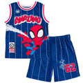 Marvel Boys' Athletic 2-Piece Basketball Jersey and Shorts Set Toddler to Big Kid