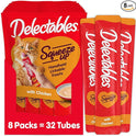 Delectables Squeeze Up Creamy Squeezable Puree, Lickable Wet Cat Treats, Grain Free, No Added Fillers, No By-Products, No Added Preservatives, 0.5 Ounces Tube Chicken Flavor, 32 Tubes Total
