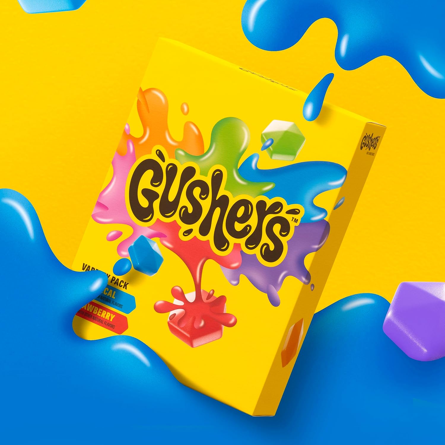 Gushers Fruit Flavored Snacks, Valentine's Day, Tropical and Strawberry, Variety Pack, 20 Ct, 16 oz