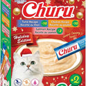 INABA Churu Cat Treats, Lickable, Squeezable Creamy Purée Cat Treat with Vitamin E, 0.5oz Each Tube, 22 Tubes, Holiday Variety Pack