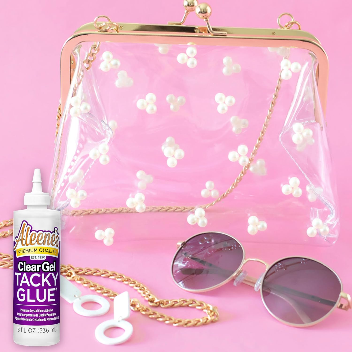Aleene's Clear Gel Tacky Glue for Crafts, Nontoxic, Applies and Dries Clear, 8 fl oz