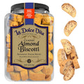 La Dolce Vita Classic Almond Italian Biscotti Cookies, Gourmet Coffee & Tea Dipping Snack, 40 oz Jar