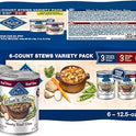 Blue Buffalo Blue's Stew Natural Wet Dog Food, Made with Natural Ingredients, Hearty Beef and Country Chicken Variety Pack, 12.5-oz Cans, 6 Count