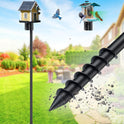 Heavy Duty Bird Feeder Pole - 109 Inch Adjustable 1 Inch Metal Bird House Pole with 14” Deep Auger Base | Outdoor Mount Kit for Bluebird Houses, Hummingbird Feeders, Smart Bird Feeder with Camera