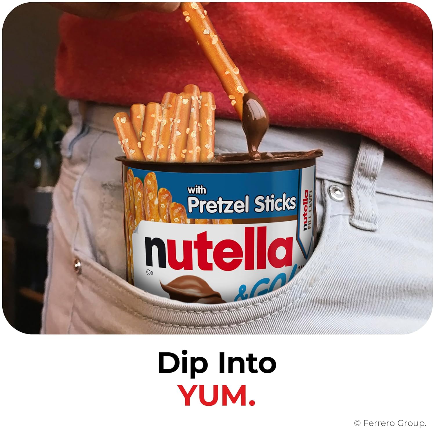 Nutella & GO! Chocolate Hazelnut Spread with Cocoa + Pretzel Sticks, 12 Snack Packs, 1.9 oz Each