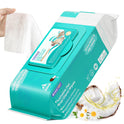 HICC PET Wipes for Dogs & Cats, Cleansing Deodorizing & Soothing Allergy Infections Anal Gland Pets Wipes with Coconut Oil - Dog Grooming Wipes for Butt and Paw - Hypoallergenic & Vet Recommended