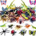 YZXODN 102 Pack Mini Bug Toys, Realistic Insect Toys Figures for Kids,Fake Plastic Bugs for Education Themed Insect Party, Classroom Reward, Gardening Decoration