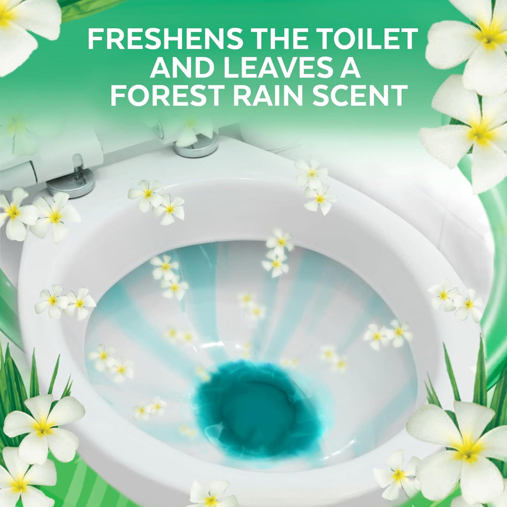 Lysol Toilet Bowl Cleaner Gel, For Cleaning and Disinfecting, Stain Removal, Forest Rain Scent, 24oz (Pack of 2)