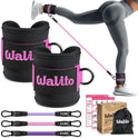 WALITO Ankle Resistance Bands with Cuffs, Exercise Bands for Legs and Butt, Booty Workout Equipment for Kickbacks and Hip Fitness Training