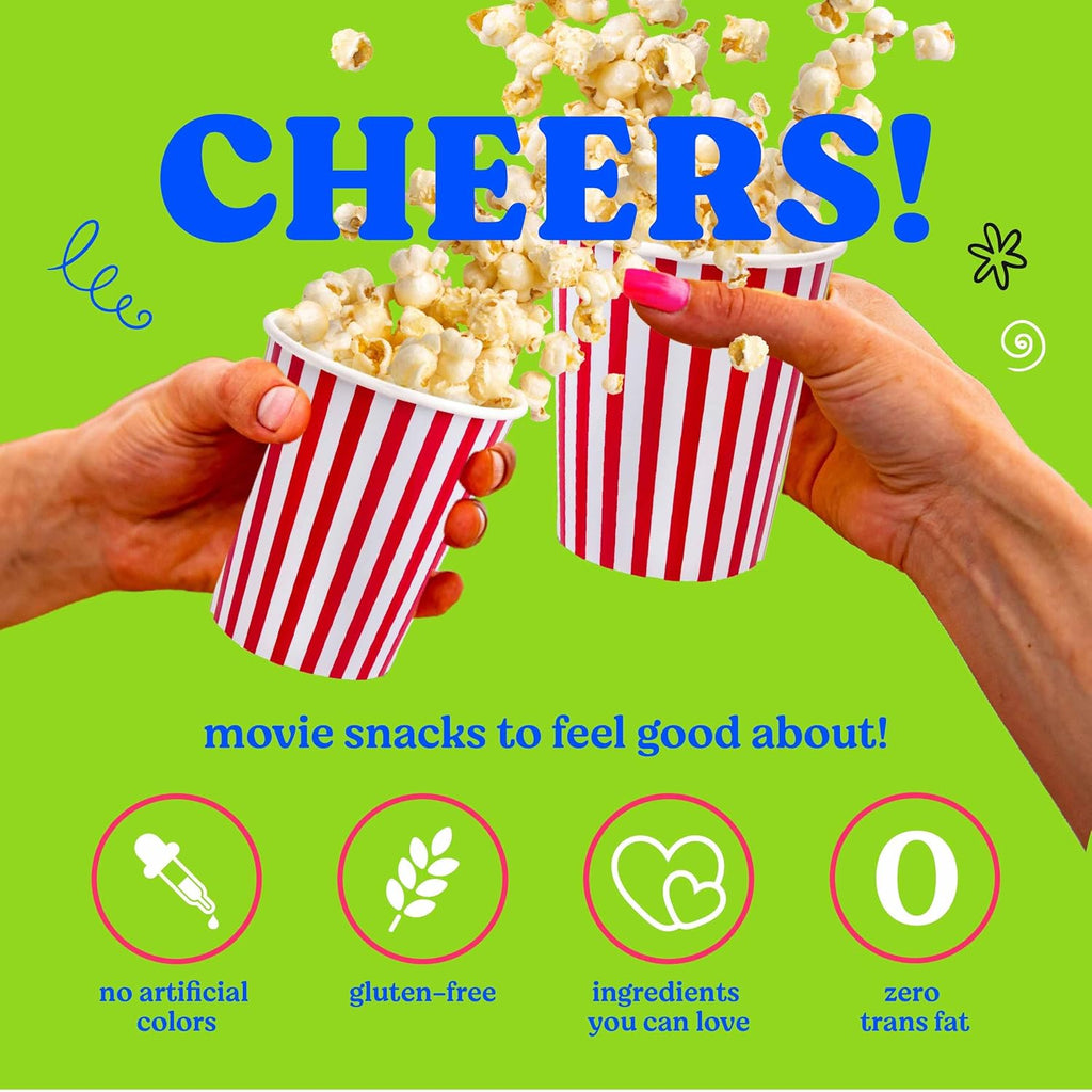 Pop n' Dulge Popcorn Movie Night Supplies 16 pcs Gift Set, 5 Gourmet Popcorn Kernels, 5 Seasoning Variety Packs Non-GMO Kosher Snacks, Great Housewarming Family Date Night Gifts Basket Ideas For Him Her