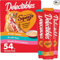 Delectables Squeeze Up Variety Pack, Creamy Squeezable Puree, Lickable Wet Cat Treats, Grain Free, No Fillers, by-Products, Preservatives, 0.5 Ounces Tube, 54 Tubes Total