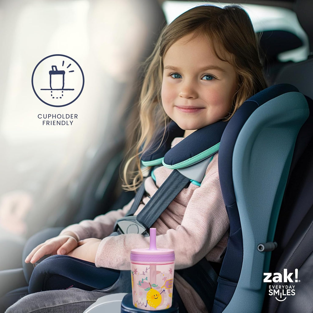 Zak Designs 15oz Bluey Kelso Tumbler Set, Leak-Proof Screw-On Lid with Straw Made of Durable Plastic and Silicone, Perfect Bundle for Kids, 2 Count (Pack of 1)