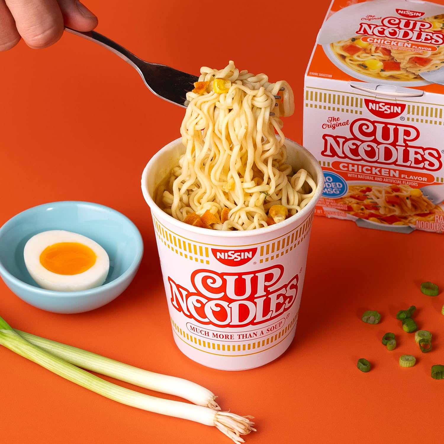Nissin Cup Noodles Ramen Noodle Soup, Chicken, Microwaveable Paper Cup, 2.25 Ounce (Pack of 12)