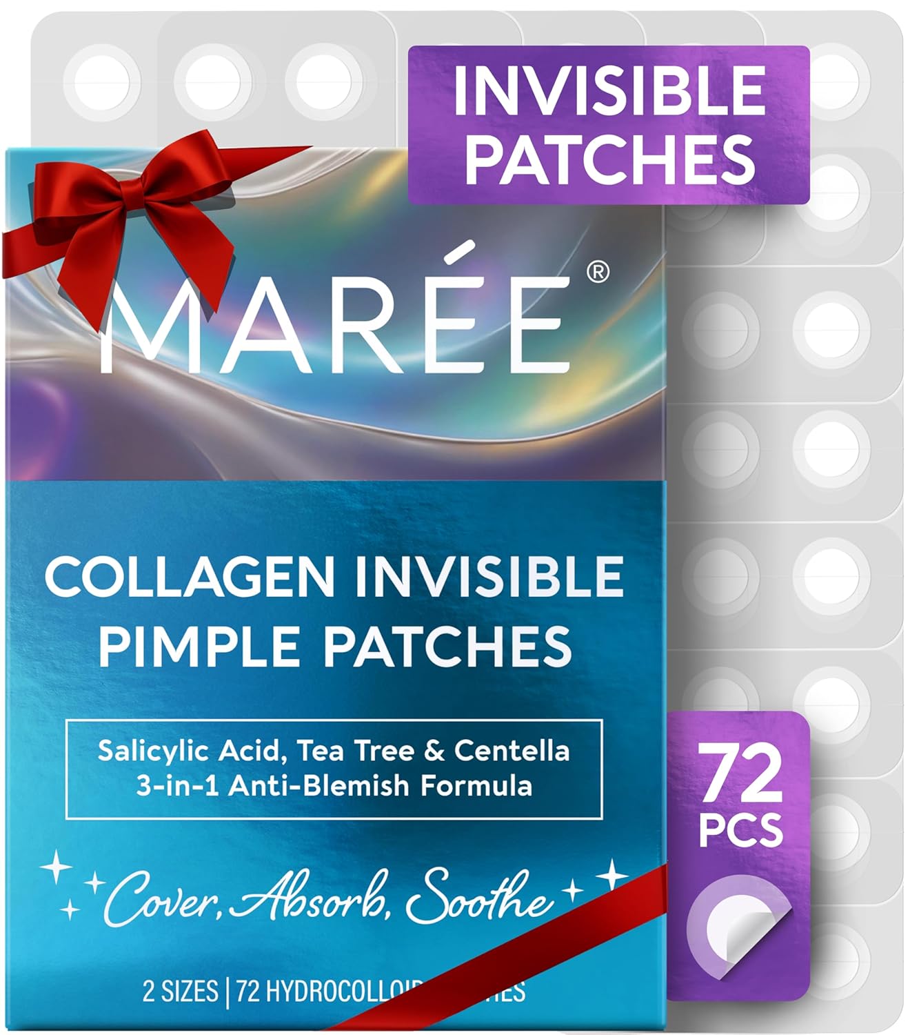 MAREE Pimple Patches for Face - Acne Clearing Device - Clear Acne Patches for Face - Invisible Hydrocolloid Patch Parches Para Acne Stickers Zit Dots - Cystic Zit Healing Blemish Pinple Covers