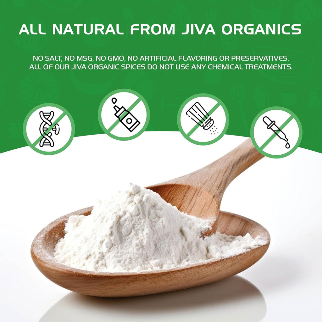 Jiva Organics Organic Arrowroot Flour (Powder) 2 Pound Bag - Raw, Non-GMO, Gluten Free