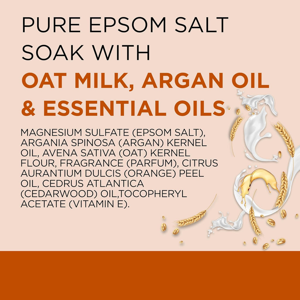 Dr Teal's Epsom Salt Magnesium Soak, Soothe & Comfort with Oat Milk & Argan Oil, 3 lbs