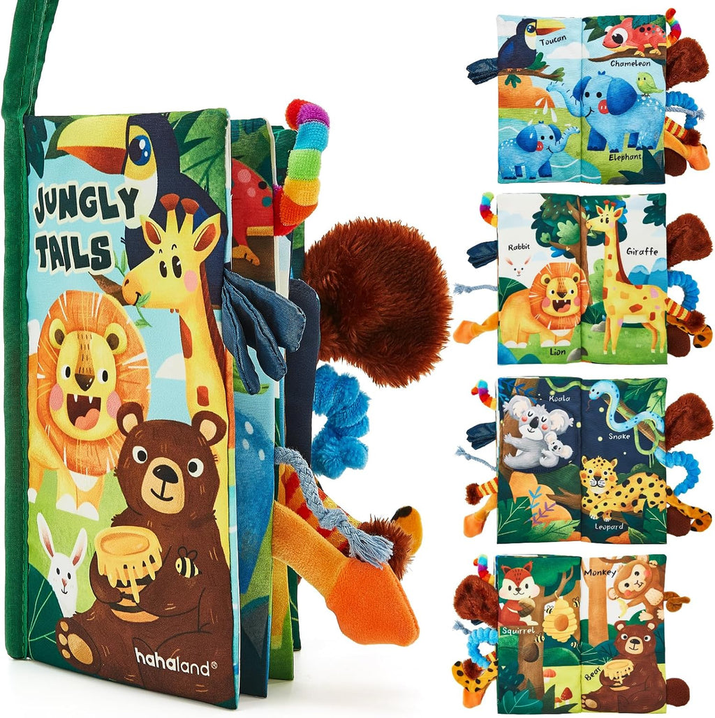 hahaland Baby Books 0-6 Months,Infant Tummy Time Toy Sensory Toys 6 to 12 Months Touch Feel Book Travel Toy Gifts for Boy Girl 0-3 Month Baby Shower Birthday Gifts Stocking Stuffers (Single)