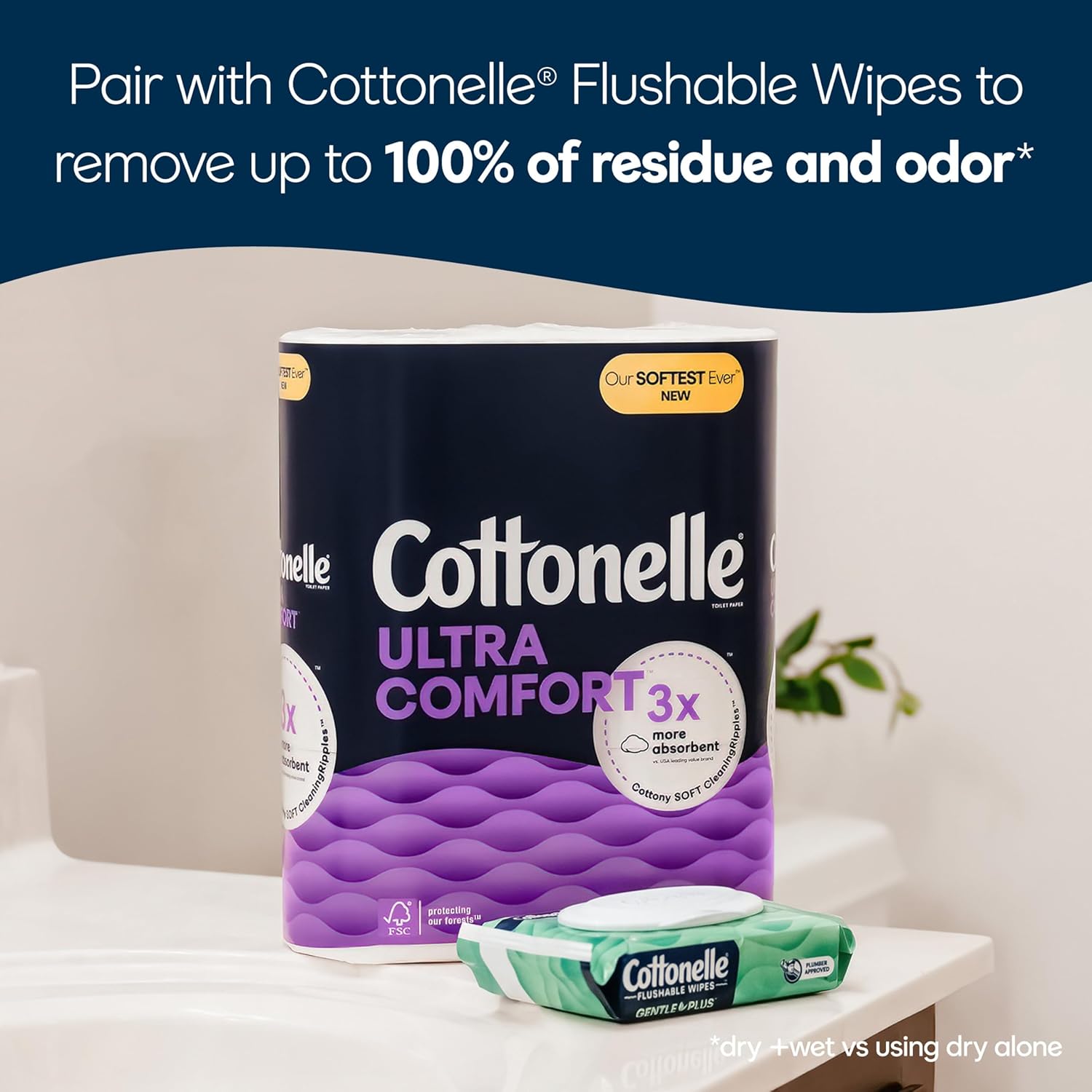 Cottonelle Ultra Comfort Toilet Paper, 9 Mega Rolls = 36 Regular Rolls, Packaging May Vary
