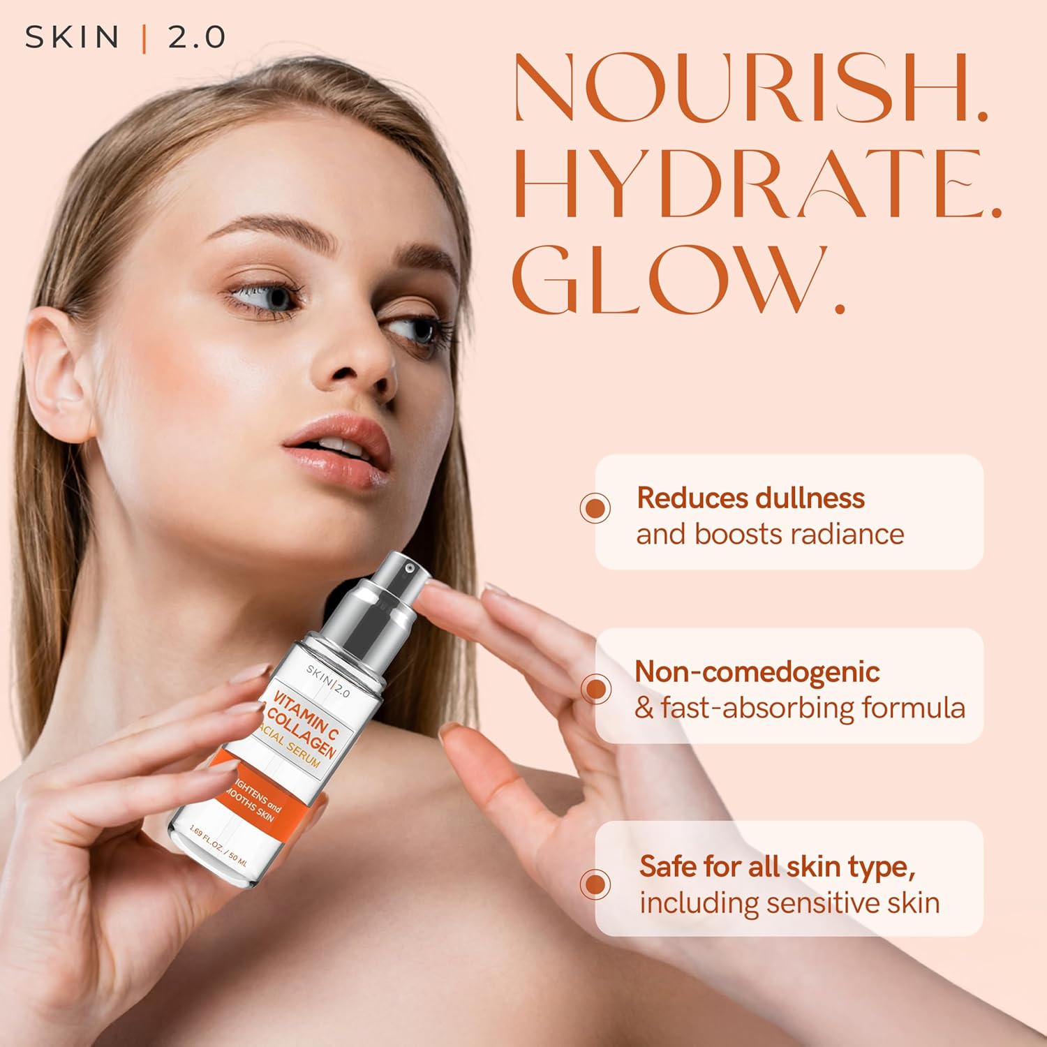 Vitamin C Serum - Dermatologist Tested, Anti-Aging & Dark Spot Remover 1.69 Fl. oz - Cart Shape