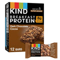 KIND Breakfast Protein Bars, Dark Chocolate Cocoa, Healthy Snacks, Gluten Free, 8g Protein, 6 Count