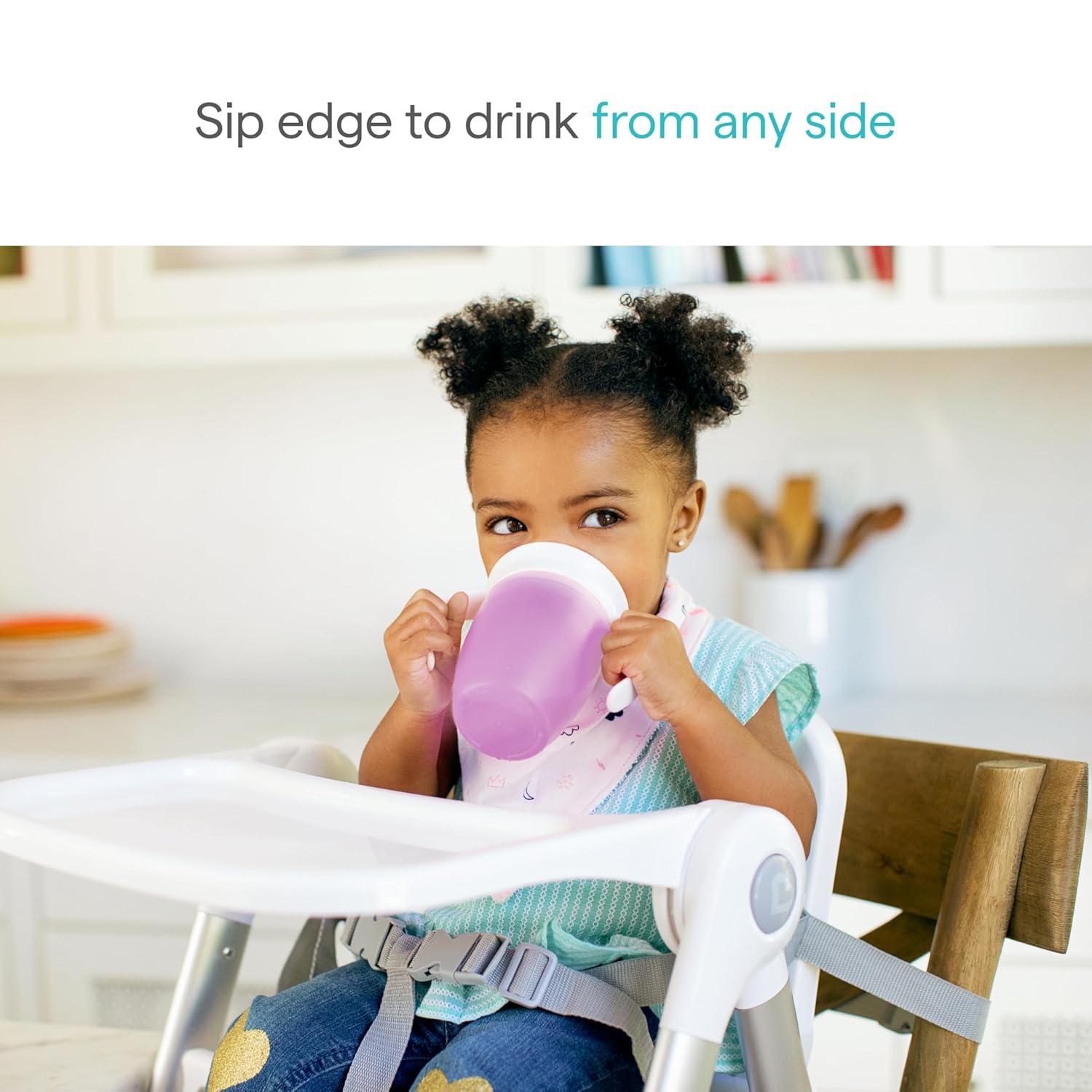 Munchkin Sippy Cup for 6 Month Old and Up, Spill Proof Miracle 360 Toddler Cups with Transition Handles, 7 Ounce, 2 Pack, Blue/Green