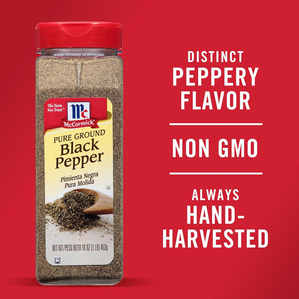 McCormick Pure Ground Black Pepper, 16 oz