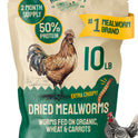 Hatortempt Bulk Dried Mealworms - 10 Lb Bag - Non-GMO Dried Mealworms for Chickens, Ducks & Wild Birds - High-Protein Chicken Feed & Bird Food