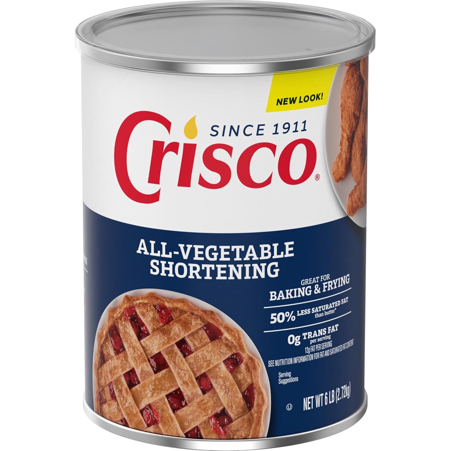 Crisco All-Vegetable Shortening, 6 Pounds, Blue