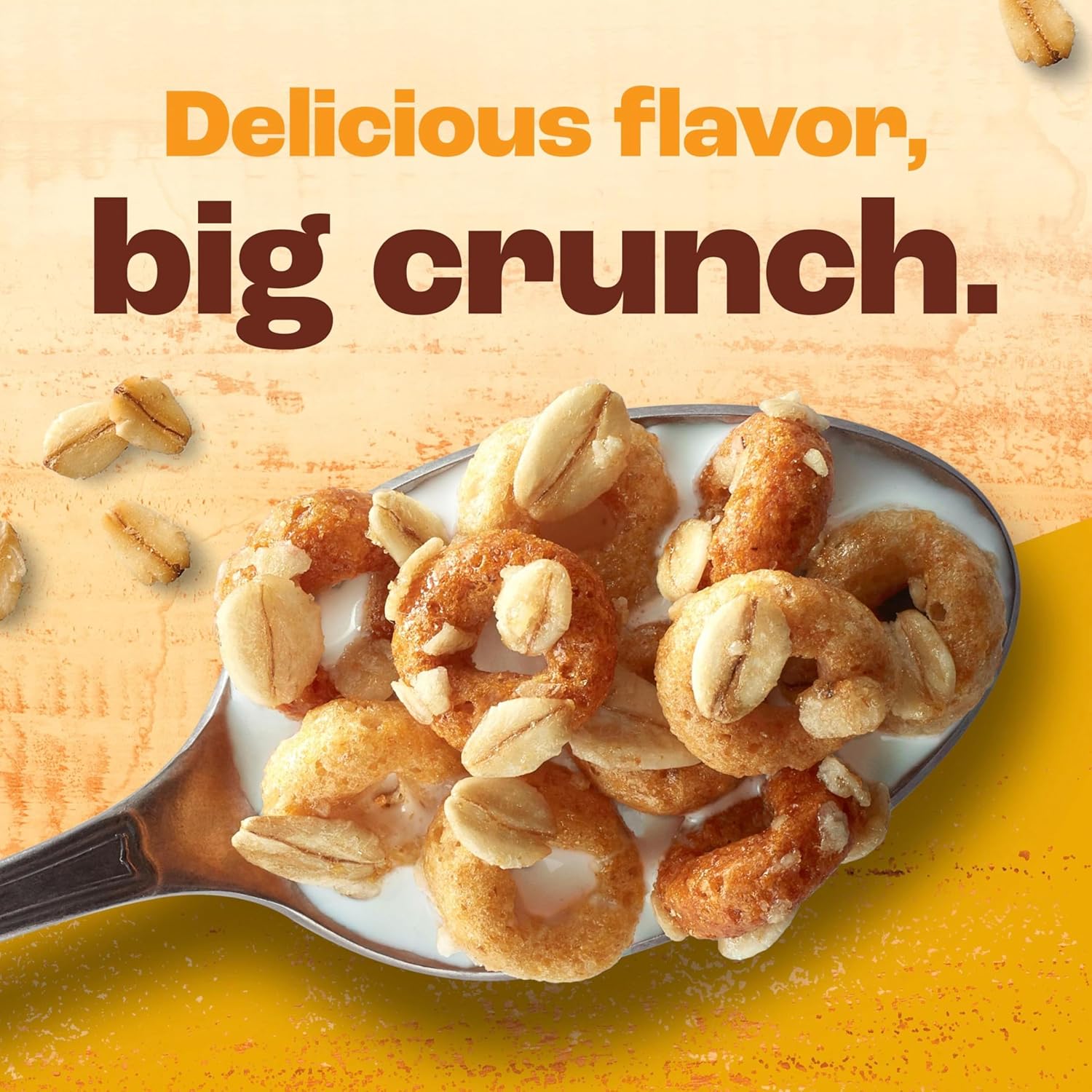 Cheerios Oat Crunch Oats 'N Honey Breakfast Cereal, Made with Whole Grain, Family Size, 24 oz