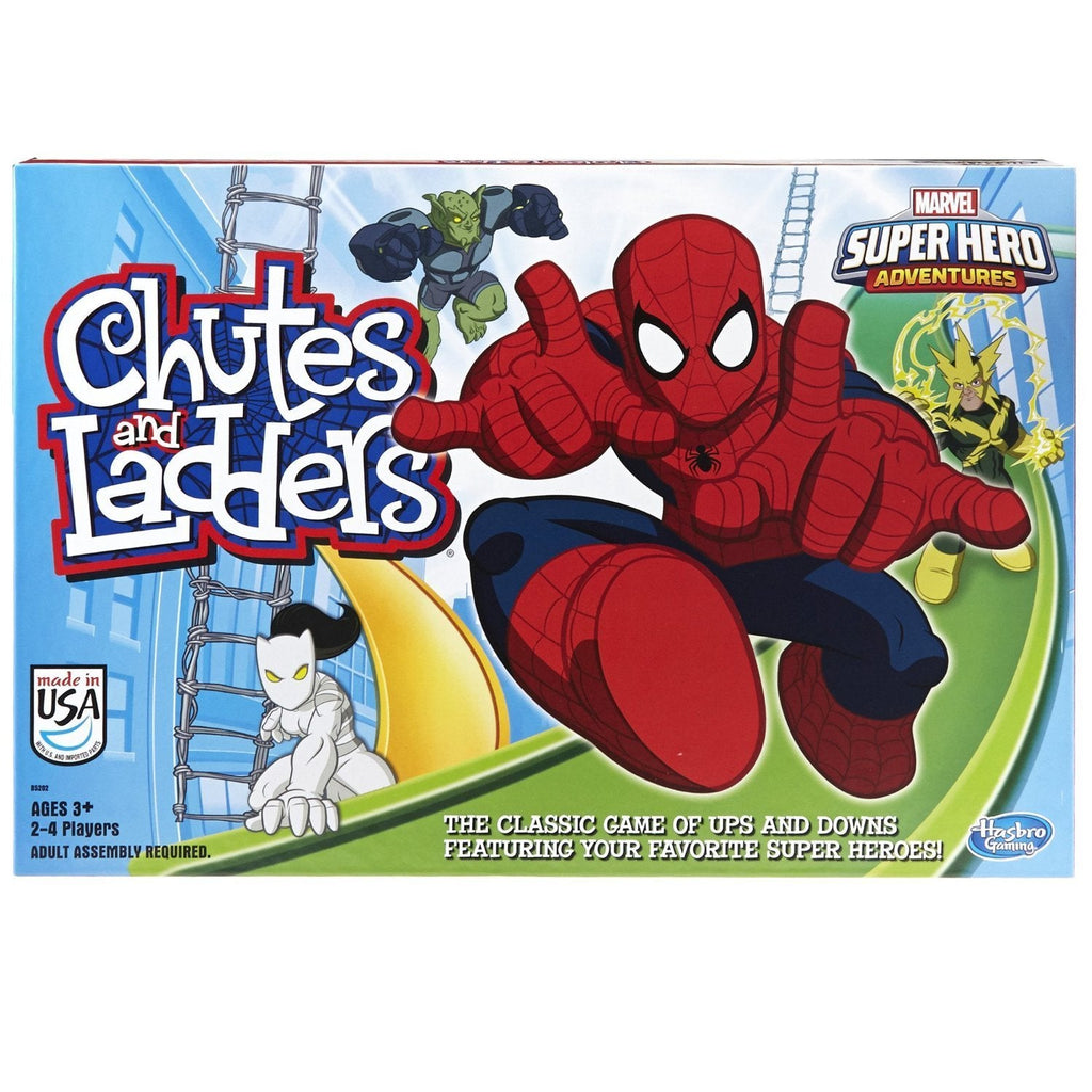 Hasbro Gaming Chutes and Ladders: Marvel Spider-Man Edition Board Game for Kids 2-4 Players, Preschool Games, Easter Gifts for Boys and Girls, Ages 3 and Up ( Exclusive)