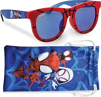 ARKAID Marvel Spidey and Friends Sunglasses Stylish, Comfortable & Durable UV-Protective Boys Spider-Man Glasses With Soft Carrying Case - Officially-Licensed Spiderman Gifts for Boys
