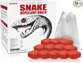 Snake Repellent for Yard, Powerful Outdoor Protection, Pet & Child Safe | Natural Snake Deterrent for Home, Garden, Camping Targets Copperhead & Rattlesnakes (12, 1 Count (Pack of 12))