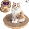 6pcs Cat Scratch Pad, Cat Scratcher Cardboard & Cat Scratching Pads - Round Cat Scratcher Refill, 10 Inch Diameter 7/8 Inch Thick cat scratchers for Indoor Cats