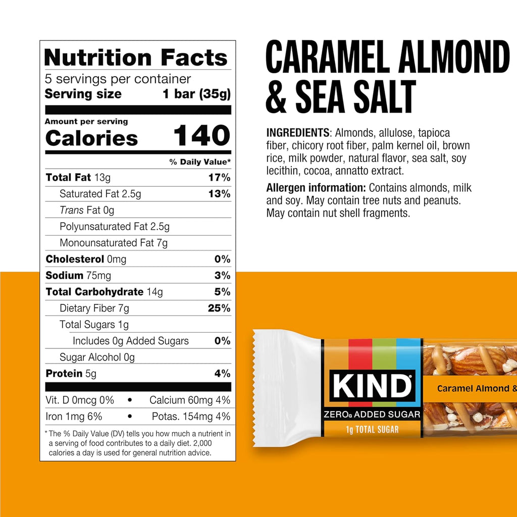 KIND ZERO Added Sugar Bars, Variety Pack, Dark Chocolate Nuts & Sea Salt, Caramel Almond & Sea Salt, Peanut Butter Dark Chocolate, Keto Friendly Snacks, Gluten Free, 5g Protein, 15 Count